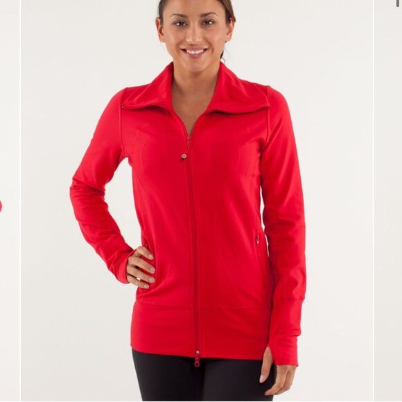 Lululemon In Stride Jacket Currant Red Womens size 8 - Picture 11 of 12